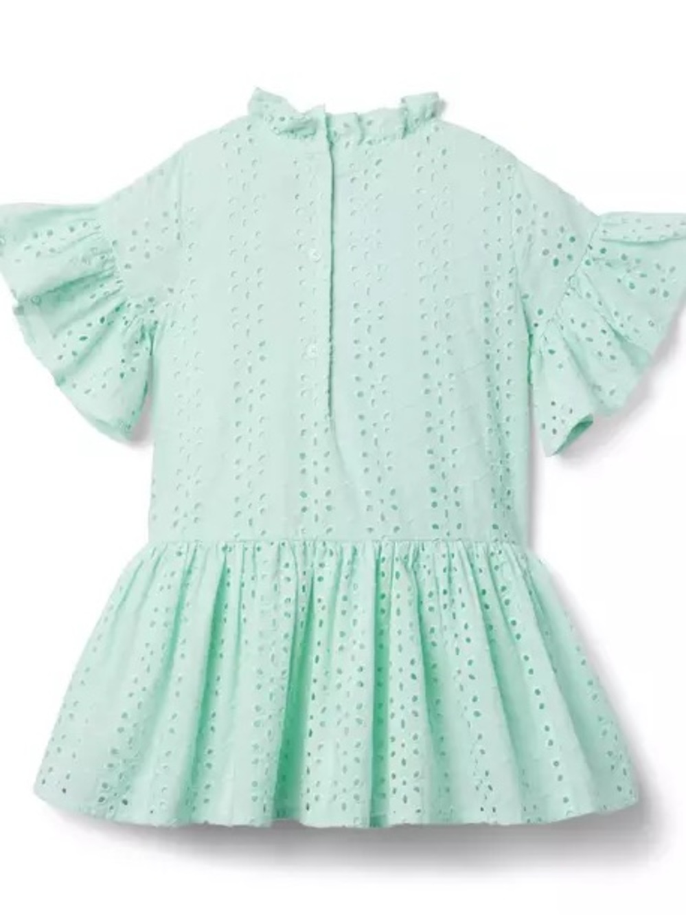 Janie & Jack Eyelet Flutter Sleeve Dress - Picture 3 of 8